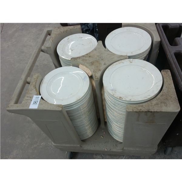Cambro Dish Cart w/Dinner Plates