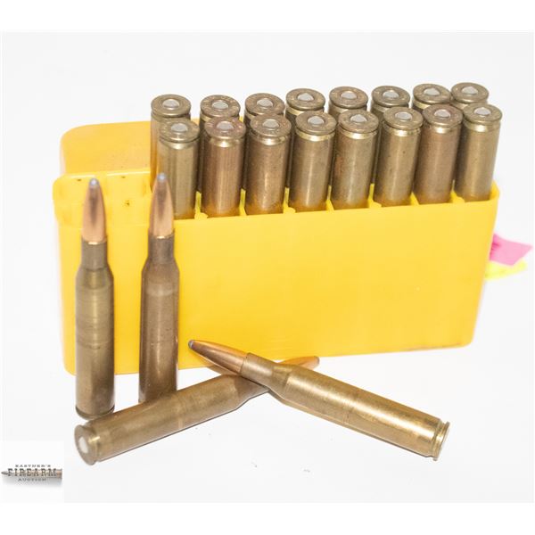 PLASTIC CASE OF 20 270 WIN CARTRIDGES