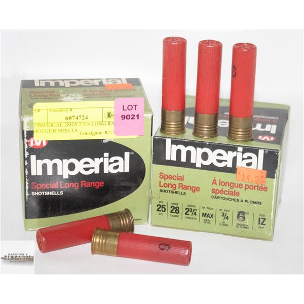 50 IMPERIAL 28GA 2 3/4 LONG RANGE SHOTGUN SHELLS