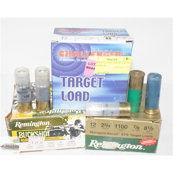 3 BOXES 12 GUAGE SHOTGUN AMMO 1 BOX HAS 20