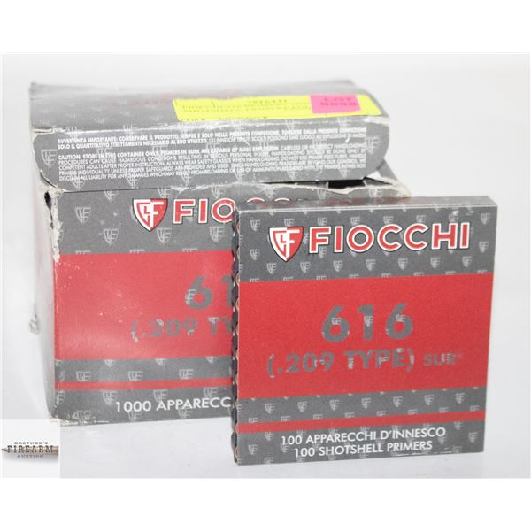 FIOCCHI 616 PRIMERS 1000 SHOTSHELL PRIMERS FULL CA