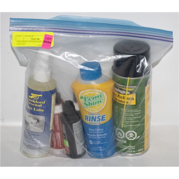 FIREARMS OWNERS RELOADERS LIQUIDS