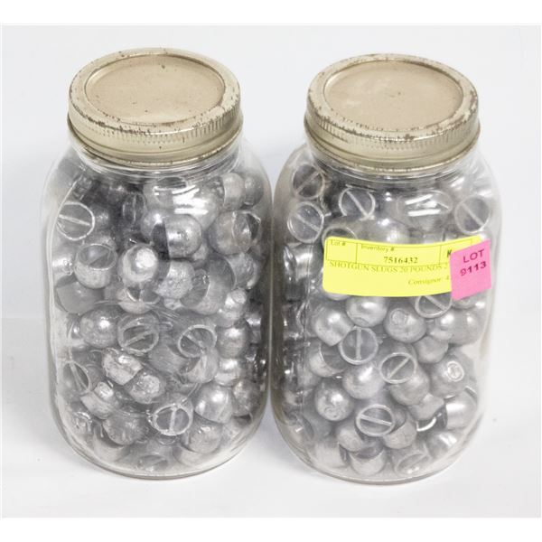 SHOTGUN SLUGS 20 POUNDS 2 JARS