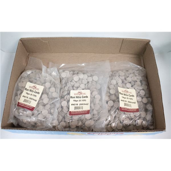 MAXI NITRO CARDS 18GA (0.125) #NC18 (500/BAG) 3 BA