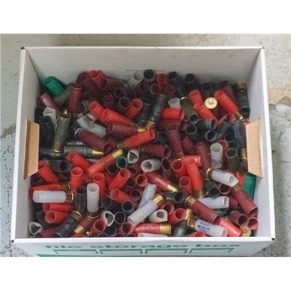 LARGE BOX 12 GAUGE SHOT SHELLS FOR RELOADING