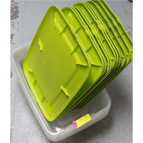 STORAGE TOTES 7 BOTTOMS 11 LIDS