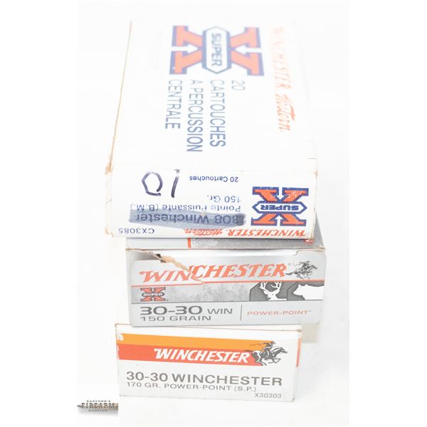 50 ASSORTED 30-30 WIN CARTRIDGES