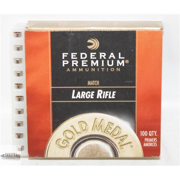 100 FEDERAL MATCH LARGE RIFLE PRIMERS
