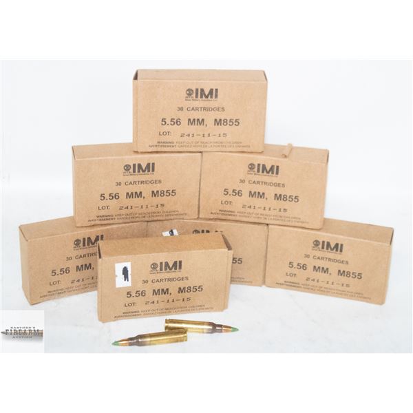 7 BOXES OF IMI 5.56 CARTRIDGES