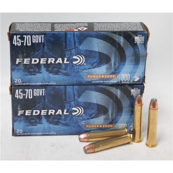 40 ROUNDS 45-70 GOVT FEDERAL CENTERFIRE RIFLE