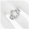 Image 3 : Estate 14k White Gold 0.47 ctw Round Brilliant Diamond Open Star Cloud Band Ring