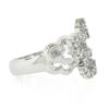 Image 5 : Estate 14k White Gold 0.47 ctw Round Brilliant Diamond Open Star Cloud Band Ring
