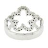Image 7 : Estate 14k White Gold 0.47 ctw Round Brilliant Diamond Open Star Cloud Band Ring