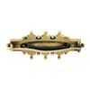 Image 4 : S. Bros Antique Victorian 15K Yellow Gold 3 Clover w/ Seed Pearl Bar Brooch Pin