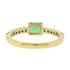 Image 3 : New 14k Gold Colombian Emerald & Sapphire Sideways Engagement Stack Band Ring