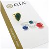 Image 1 : NEW 18K Gold 9.99 ctw GIA Carved Scalloped Pear Cabochon Emerald Cocktail Ring