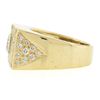 Image 6 : Men's Solid 18k Yellow Gold 0.87 ctw Brilliant Diamond Wide Band Ring