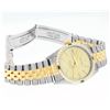 Image 6 : Rolex Mens 14K Yellow Gold And Stainless Steel Champagne Index Dial Diamond And