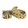 Image 6 : Vintage 18K Gold Detailed 3D Horse Head Band Ring w/ Enamel Work & Diamond