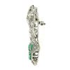 Image 6 : Antique Art Deco Platinum Old Cut Diamond & Emerald Large Ribbon Bow Pin Brooch
