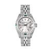 Image 2 : Rolex Ladies Stainless Steel Silver Index Diamond And Emerald Date Watch
