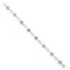 Image 6 : 18k White Gold 6.75" Natural Diamond & Lab Grown Ruby Open Link Tennis Bracelet