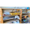 Image 2 : WOODEN STORAGE SHELF WITH ASSORTED ROUND STOCK METAL MATERIAL