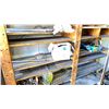 Image 3 : WOODEN STORAGE SHELF WITH ASSORTED ROUND STOCK METAL MATERIAL