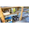 Image 4 : WOODEN STORAGE SHELF WITH ASSORTED ROUND STOCK METAL MATERIAL