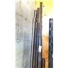 Image 6 : WOODEN STORAGE SHELF WITH ASSORTED ROUND STOCK METAL MATERIAL