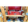 Image 3 : 1 WOODEN SHELF WITH ASSORTED SHOP ITEMS AND MISC TOOLS