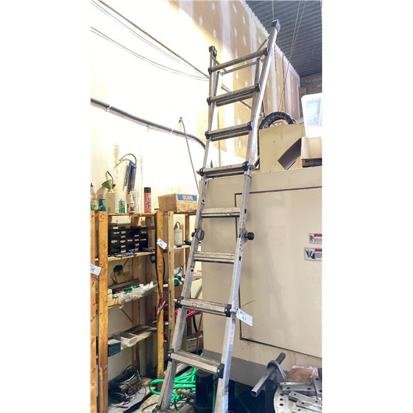 INDUSTRIAL LITE COMBINATION STEP/EXTENSION LADDER APPROX. 5 FT STEP AND 10 FT EXTENSION
