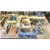 Image 2 : METAL ROLLING SHOP CART WITH ASSORTED ITEMS CLAMP SET SMALL VISE PUNCH SET AND MUCH MORE
