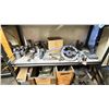 Image 4 : METAL SHELVING UNIT WITH ASSORTED  MACHINING PARTS, TOOLING FOR MILLING MACHINES AND LATHES