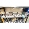 Image 5 : METAL SHELVING UNIT WITH ASSORTED  MACHINING PARTS, TOOLING FOR MILLING MACHINES AND LATHES