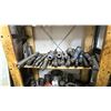 Image 5 : WOOD SHELF UNIT WITH ASSORTED MACHINE LATHE/MILLING AND DRILLING TOOLING