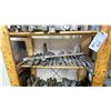 Image 6 : WOOD SHELF UNIT WITH ASSORTED MACHINE LATHE/MILLING AND DRILLING TOOLING