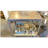 Image 2 : ROLLING METAL SHOP CART WITH ASSORTED TOOLS, DIES AND MORE