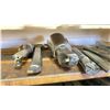 Image 10 : WOODEN SHELF UNIT FILLED WITH ASSORTED MACHINIST TOOLING PARTS AND ACCESSORIES FOR LATHE, MILING