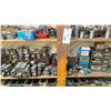 Image 13 : DOUBLE WOODEN SHELF UNIT FILLED WITH ASSORTED MACHINIST TOOLING PARTS AND ACCESSORIES FOR
