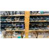 Image 14 : DOUBLE WOODEN SHELF UNIT FILLED WITH ASSORTED MACHINIST TOOLING PARTS AND ACCESSORIES FOR