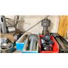 Image 16 : DOUBLE WOODEN SHELF UNIT FILLED WITH ASSORTED MACHINIST TOOLING PARTS AND ACCESSORIES FOR