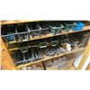 Image 8 : DOUBLE WOODEN SHELF UNIT FILLED WITH ASSORTED MACHINIST TOOLING PARTS AND ACCESSORIES FOR