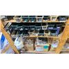 Image 9 : DOUBLE WOODEN SHELF UNIT FILLED WITH ASSORTED MACHINIST TOOLING PARTS AND ACCESSORIES FOR