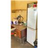 Image 3 : TWO SMALL COMPACT BAR FRIDGES TWO COFFEE MAKERS, TIME CLOCK PUNCH, MAGNIFYING LAMP AND MICROWAVE