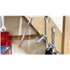 Image 10 : CRAFTSMEN TWO PIECE ROLLING TOOL BOX WITH CONTENTS AND ASSORTED TOOLS HANGING ON STAIRS