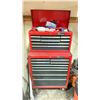 Image 1 : CRAFTSMEN TWO PIECE ROLLING TOOL BOX WITH CONTENTS AND ASSORTED TOOLS HANGING ON STAIRS