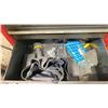 Image 2 : CRAFTSMEN TWO PIECE ROLLING TOOL BOX WITH CONTENTS AND ASSORTED TOOLS HANGING ON STAIRS