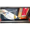 Image 4 : CRAFTSMEN TWO PIECE ROLLING TOOL BOX WITH CONTENTS AND ASSORTED TOOLS HANGING ON STAIRS