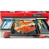 Image 7 : CRAFTSMEN TWO PIECE ROLLING TOOL BOX WITH CONTENTS AND ASSORTED TOOLS HANGING ON STAIRS